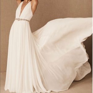 BHLDN Jenny Yoo Conrad Gown w/ 9’ veil